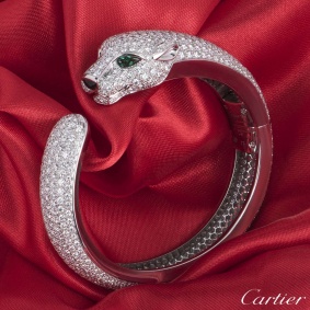 Cartier White Gold Diamond Panthere De Cartier Bracelet H6007417